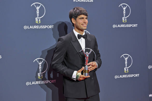 April 20, 2026, Madrid, Madrid, Spain: CARLOS ALCARAZ is the Laureus World Sportsman of the Year poses at the Laureus World Sports Awards Madrid 2026 at GaleroÂ¼Ã‚Â­a de Cristal on April 20, 2026 in Madrid, Spain. Madrid Spain  - ZUMAc312 20260420_zsp_c312_178 Copyright: xOscarxManuelxSanchezx