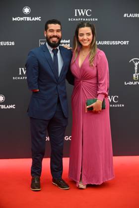 Laureus World Sports Awards 2026 Daniel Dias and Raquel Andrade Ribeiro Dias during the gala of the Laureus World Sports Awards 2026 to be held at the Galería de Cristal del Palacio de Cibeles, on April 20, 2026, in Madrid Spain Madrid once again becomes the epicenter of world sport by hosting, for the third consecutive year, the gala of the Laureus Awards SPORTS AWARDS José Madrid Madrid Madrid Espana  Copyright: xJosÃ xOlivax 7455885