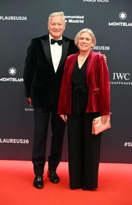 Laureus World Sports Awards 2026 Suzanne Goddard KC and Richard Bevan during the Laureus World Sports Awards 2026 gala held at the Galería de Cristal del Palacio de Cibeles, on April 20, 2026, in Madrid Spain Madrid once again becomes the epicenter of world sport by hosting, for the third consecutive year, the Laureus Awards gala SPORTS AWARDS José Madrid Madrid Madrid Espana  Copyright: xJosÃ xOlivax 7455886
