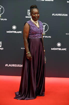 Laureus World Sports Awards 2026 Kenyan athlete Tegla Laroupe during the Laureus World Sports Awards 2026 gala held at the Galería de Cristal del Palacio de Cibeles, on April 20, 2026, in Madrid Spain Madrid once again becomes the epicenter of world sport by hosting, for the third consecutive year, the Laureus Awards gala SPORTS AWARDS José Madrid Madrid Madrid Espana  Copyright: xJosÃ xOlivax 7455939