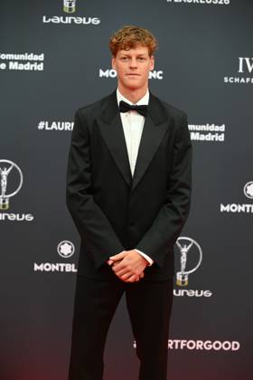 Laureus World Sports Awards 2026 Jannik Sinner during the 2026 Laureus World Sports Awards Gala held at the Galería de Cristal del Palacio de Cibeles, on April 20, 2026, in Madrid Spain Madrid once again becomes the epicenter of world sport by hosting, for the third consecutive year, the Laureus Awards Gala SPORTS AWARDS José Madrid Madrid Madrid Espana  Copyright: xJosÃ xOlivax 7455943