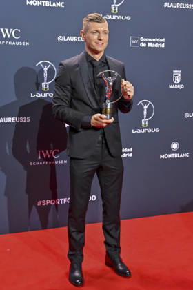 April 20, 2026, Madrid, Madrid, Spain: TONI KROOS receives the Laureus Sporting Inspiration Award poses at the Laureus World Sports Awards Madrid 2026 at GaleroÂ¼Ã‚Â­a de Cristal on April 20, 2026 in Madrid, Spain. Madrid Spain  - ZUMAc312 20260420_zsp_c312_231 Copyright: xOscarxManuelxSanchezx