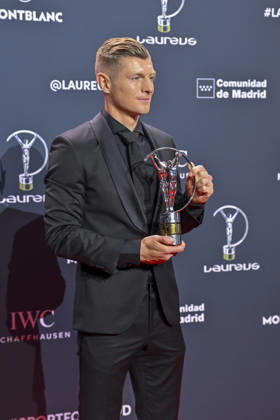 April 20, 2026, Madrid, Madrid, Spain: TONI KROOS receives the Laureus Sporting Inspiration Award poses at the Laureus World Sports Awards Madrid 2026 at GaleroÂ¼Ã‚Â­a de Cristal on April 20, 2026 in Madrid, Spain. Madrid Spain  - ZUMAc312 20260420_zsp_c312_228 Copyright: xOscarxManuelxSanchezx