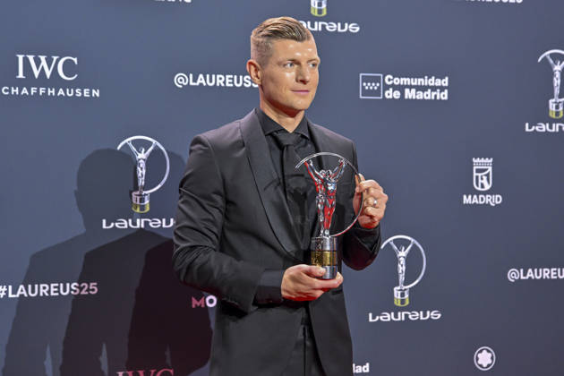 April 20, 2026, Madrid, Madrid, Spain: TONI KROOS receives the Laureus Sporting Inspiration Award poses at the Laureus World Sports Awards Madrid 2026 at GaleroÂ¼Ã‚Â­a de Cristal on April 20, 2026 in Madrid, Spain. Madrid Spain  - ZUMAc312 20260420_zsp_c312_260 Copyright: xOscarxManuelxSanchezx