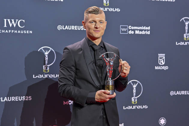 April 20, 2026, Madrid, Madrid, Spain: TONI KROOS receives the Laureus Sporting Inspiration Award poses at the Laureus World Sports Awards Madrid 2026 at GaleroÂ¼Ã‚Â­a de Cristal on April 20, 2026 in Madrid, Spain. Madrid Spain  - ZUMAc312 20260420_zsp_c312_261 Copyright: xOscarxManuelxSanchezx