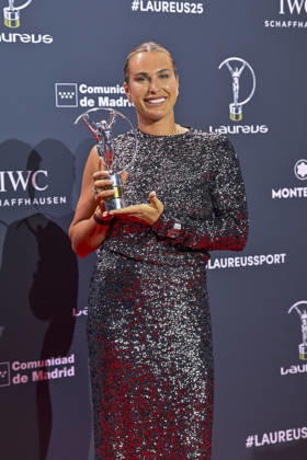 April 20, 2026, Madrid, Madrid, Spain: ARYNA SABALENKA the Laureus World Sportswoman of the Year poses at the Laureus World Sports Awards Madrid 2026 at GaleroÂ¼Ã‚Â­a de Cristal on April 20, 2026 in Madrid, Spain. Madrid Spain  - ZUMAc312 20260420_zsp_c312_274 Copyright: xOscarxManuelxSanchezx