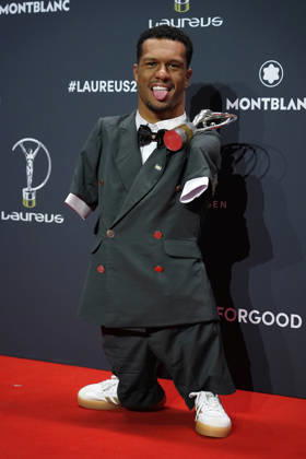 Brazil™s Gabriel Araujo wins Sportsperson of the Year with a Disability during the 2026 Laureus World Sport Awards. April 20,2026. (202604201436)