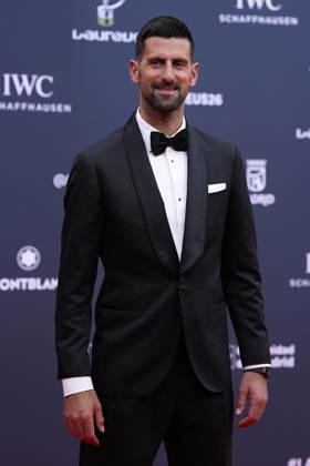 Novak Djokovic attends the red carpet during 2026 Laureus World Sport Awards. April 20,2026. (20260420661)