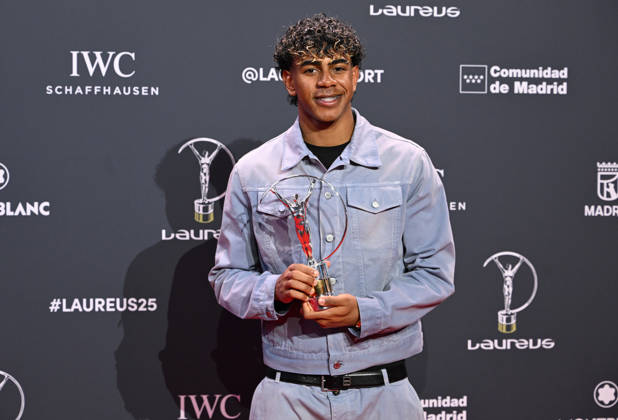 Laureus World Sports Awards 2026 Lamina Yamal during the 2026 Laureus World Sports Awards Gala held at the Crystal Gallery of the Cibeles Palace, on April 20, 2026, in Madrid Spain Madrid once again becomes the epicenter of world sport by hosting, for the third consecutive year, the Laureus Awards Gala SPORTS AWARDS José Madrid Madrid Madrid Espana  Copyright: xJosÃ xOlivax 7456122