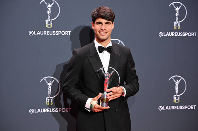Laureus World Sports Awards 2026 Carlos Alcaraz during the gala of the Laureus World Sports Awards 2026 to be held at the Crystal Gallery of the Palacio de Cibeles, on April 20, 2026, in Madrid Spain Madrid once again becomes the epicenter of world sport by hosting, for the third consecutive year, the gala of the Laureus Awards SPORTS AWARDS José Madrid Madrid Madrid Spain  Copyright: xJosÃ xOlivax 7456124