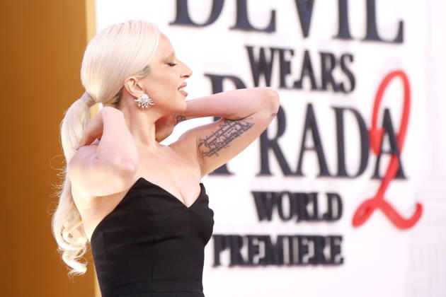 Lady Gaga arrives on the red carpet for the 20th Century Studios The Devil Wears Prada 2 World Premiere at David Geffen Hall, Lincoln Center, on Monday, April 20, 2026 in New York City.  NYP20260420205 JOHNxANGELILLO