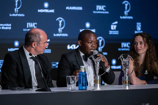 Madrid, Spain. 20 April 2026. Press conference of Futbol Mas after receiving the Laureus Sport for Good 2026 Award Madrid Spain Copyright: xNanoxCalvox xVWPicsx NN-LAUREUSAWARDS2026-54