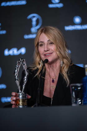 Madrid, Spain. 20 April 2026. Press conference of Nadia Comaneci after receiving the Laureus Lifetime Achievement 2026 Award Madrid Spain Copyright: xNanoxCalvox xVWPicsx NN-LAUREUSAWARDS2026-78