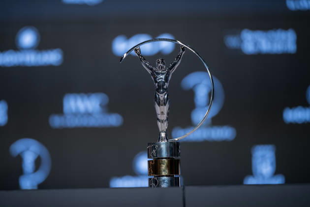 Madrid, Spain. 20 April 2026. Laureus Award on table during the press conference with the winners Madrid Spain Copyright: xNanoxCalvox xVWPicsx NN-LAUREUSAWARDS2026-72
