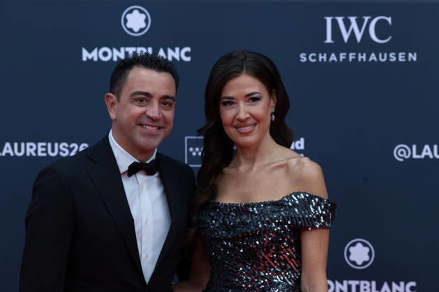 April 20, 2026, Madrid, Spain: Spanish footballer Xavi Hernandez and Nuria Cunillera attends the Laureus World Sports Awards Madrid 2026 Madrid Spain - ZUMAs197 20260420_aaa_s197_298 Copyright: xDavidxCanalesx