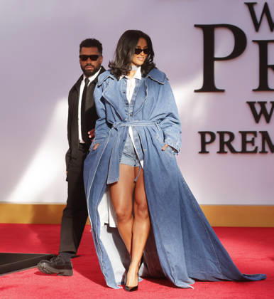 Russell Wilson and Ciara arrive on the red carpet for the 20th Century Studios The Devil Wears Prada 2 World Premiere at David Geffen Hall, Lincoln Center, on Monday, April 20, 2026 in New York City.  NYP20260420281 JOHNxANGELILLO