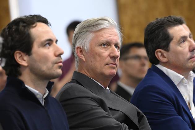 Interregional Royal Visit to WalloniaFlanders 2026 LOUVAIN - LA-NEUVE, BELGIUM - APRIL 21: King Philippe of Belgium pictured visiting Odoo during the first Interregional Royal Visit to WalloniaFlanders on April 21, 2026 in Louvain - La-Neuve, Belgium, 21 04 2026 Louvain - La-Neuve Belgium  Copyright: xPhilipxReynaersx