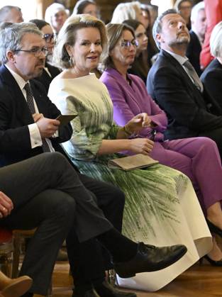 Queen Mathilde presents the Queen Mathilde Prize 2026 BRUSSELS, BELGIUM - APRIL 21 : Queen Mathilde presents the Queen Mathilde Prize at the Royal Palace in Brussels. Every year, the Queen Mathilde Fund (FRM) supports inspiring initiatives aimed at helping vulnerable children and young people to build their lives and look to the future on April 21, 2026 in Brussels, Belgium, 21 04 2026 Brussels Belgium  Copyright: xDidierxLebrunx