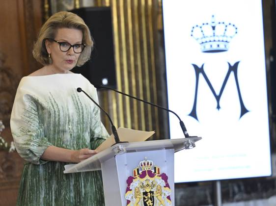 Queen Mathilde presents the Queen Mathilde Prize 2026 BRUSSELS, BELGIUM - APRIL 21 : Queen Mathilde presents the Queen Mathilde Prize at the Royal Palace in Brussels. Every year, the Queen Mathilde Fund (FRM) supports inspiring initiatives aimed at helping vulnerable children and young people to build their lives and look to the future on April 21, 2026 in Brussels, Belgium, 21 04 2026 Brussels Belgium  Copyright: xDidierxLebrunx
