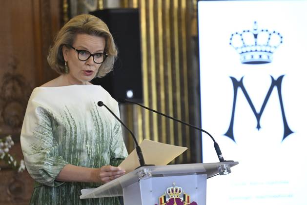 Queen Mathilde presents the Queen Mathilde Prize 2026 BRUSSELS, BELGIUM - APRIL 21 : Queen Mathilde presents the Queen Mathilde Prize at the Royal Palace in Brussels. Every year, the Queen Mathilde Fund (FRM) supports inspiring initiatives aimed at helping vulnerable children and young people to build their lives and look to the future on April 21, 2026 in Brussels, Belgium, 21 04 2026 Brussels Belgium  Copyright: xDidierxLebrunx