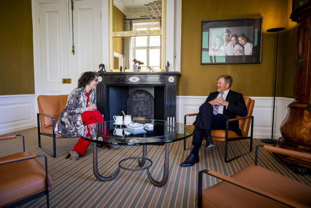21-04-2026 Palace King Willem-Alexander during a meeting with Minister Heleen Herbert van Economische Zaken en Klimaat at palace Huis ten Bosch in The Hague. Â  Copyright: xPPEx