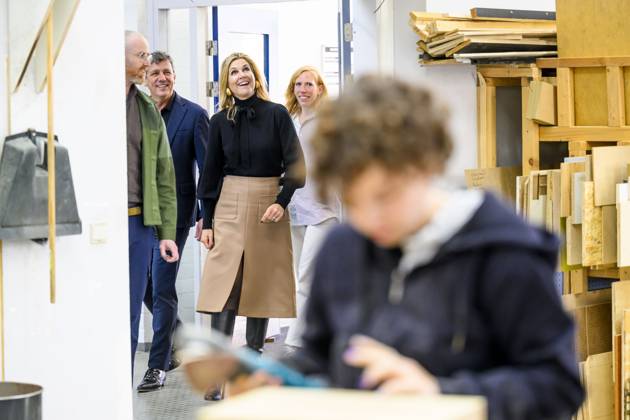 Arnhem, The Netherlands, 2026-04-21 13:33:22 ARNHEM, 21-04-2026, Cleantech Park. Queen Maxima visits Cleantech Park Arnhem. Arnhem has been named SME City 2026 by the business association MKB-Nederland. Every year, MKB-Nederland awards this title to a city or region that demonstrates it stands alongside entrepreneurs, actively works towards an attractive business climate, supports collaboration with entrepreneurs, and offers space for innovation, growth, and networking. PHOTO: NLBeeld Patrick van Emst Credit: NL Beeld Patrick van Emst Copyright: xx x