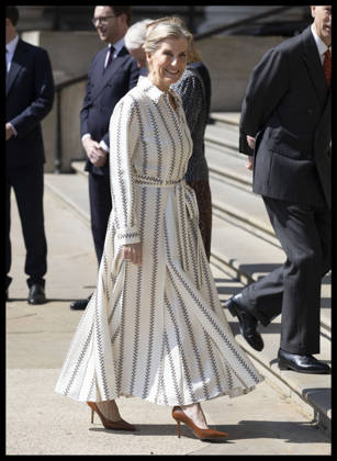 . 21 04 2026. London, United Kingdom. Prince Edward and Sophie, the Duke and Duchess of Edinburgh ,arriving at the British Museum in London to view design recommendations for The Queen Elizabeth Memorial, on the 100th anniversary of the birth of Queen Elizabeth II.  xStephenxLockx xi-Imagesx IIM-26717-0044