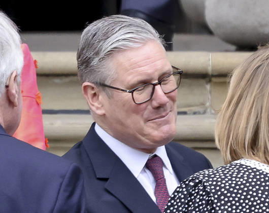 April 21, 2026, London, London, UK: London, UK. Prime Minister, Keir Starmer departs the British Museum in London after viewing design recommendations, the final design and other elements of the national memorial to the late Queen Elizabeth II, marking the 100th anniversary of her birth. London UK  - ZUMAl94_ 20260421_zaf_l94_066 Copyright: xDinendraxHariax