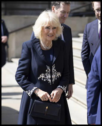 . 21 04 2026. London, United Kingdom. Queen Camilla arriving at the British Museum in London to view design recommendations for The Queen Elizabeth Memorial, on the 100th anniversary of the birth of Queen Elizabeth II.  xStephenxLockx xi-Imagesx IIM-26717-0050