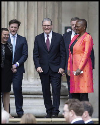 . 21 04 2026. London, United Kingdom. UK Prime Minister Keir Starmer leaving the British Museum in London after viewing design recommendations for The Queen Elizabeth Memorial, on the 100th anniversary of the birth of Queen Elizabeth II.  xStephenxLockx xi-Imagesx IIM-26717-0056