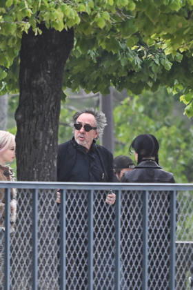 Wednesday Filming - Paris Jenna Ortega, Emma Myers, and Tim Burton on the set of Season 3 of the series Wednesday, in Paris. Paris, France on April 21, 2026. Photo by Florian Poitout ABACAPRESS.COM Paris Ile-de-France France  Copyright: xPoitoutxFlorian ABACAx