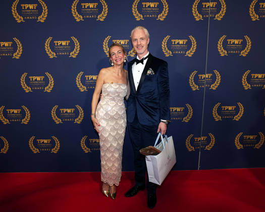GÖTEBORG, SWEDEN 20260421 Charlotte and Calle Olsson arrive at The Perfect World Foundation Award gala at the Stock Exchange in Gothenburg GÖTEBORG SWEDEN x9200x  Copyright: xBjörnxLarssonxRosvall TTx THE PERFECT WORLD FOUNDATION AWARD 2026 BqSVQQBrTuY