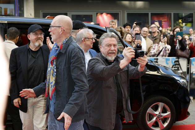 Dietmar Bär, Peter Lohmeyer, Joachim Krol und Armin Rohde bei der Premiere des Dokumentarfilms Vier von Hier in der Lichtburg. Essen, 21.04.2026