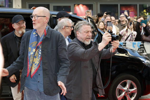 Dietmar Bär, Peter Lohmeyer, Joachim Krol und Armin Rohde bei der Premiere des Dokumentarfilms Vier von Hier in der Lichtburg. Essen, 21.04.2026