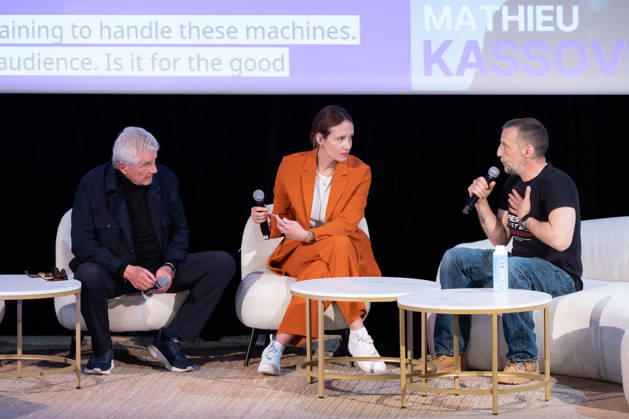 2nd World AI Film Festival - Conference - Cannes Claude Lelouch and Mathieu Kassovitz give a conference during the 2nd World AI Film Festival (WAIFF) at the Miramar theatre. France on April 21, 2026. Photo by Shootpix ABACAPRESS.COM Cannes France  Copyright: xShootpix ABACAx
