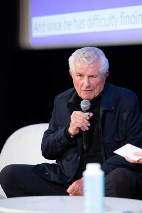 2nd World AI Film Festival - Conference - Cannes Claude Lelouch and Mathieu Kassovitz give a conference during the 2nd World AI Film Festival (WAIFF) at the Miramar theatre. France on April 21, 2026. Photo by Shootpix ABACAPRESS.COM Cannes France  Copyright: xShootpix ABACAx
