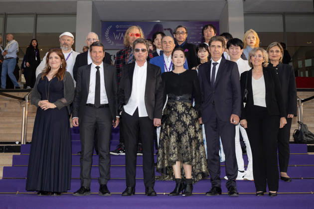 2nd World AI Film Festival Opening ceremony photocall - Cannes Agnès Jaoui, President of the Jury, David Lisnard, mayor of Cannes, Jean-Michel Jarre, Gong Li, Charles-Ange Ginesy and Jury members attend the 2nd World AI Film Festival (WAIFF) opening ceremony photocall at the Palais des Festivals in Cannes, France on April 21, 2026. Photo by Shootpix ABACAPRESS.COM Cannes France  Copyright: xShootpix ABACAx
