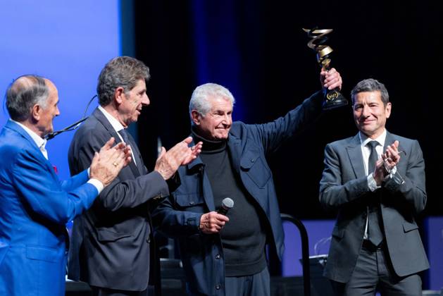2nd World AI Film Festival Opening Ceremony - Cannes Marco Landi, Charles-Ange Ginesy, Claude Lelouch with his Honorary Prize, David Lisnard attend the 2nd World AI Film Festival (WAIFF) opening ceremony at the Palais des Festivals in Cannes. France on April 21, 2026. Photo by Shootpix ABACAPRESS.COM Cannes France  Copyright: xShootpix ABACAx