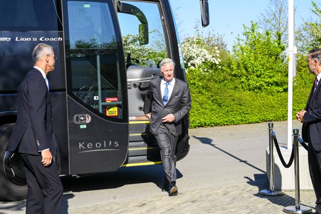 Interregional Royal Visit to WalloniaFlanders 2026 KRUISEM, BELGIUM - APRIL 22: King Philippe of Belgium pictured visiting Renson during the first Interregional Royal Visit to WalloniaFlanders on April 22, 2026 in Kruisem, Belgium, 22 04 2026 Kruisem Belgium  Copyright: xPhilipxReynaersx