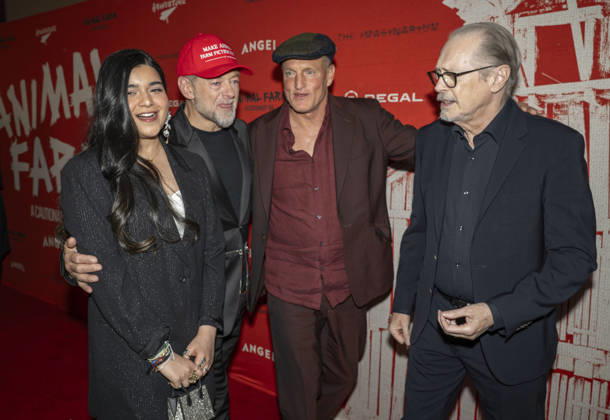 April 21, 2026, New York, New York, USA: IMAN VELLANI, ANDY SERKIS, WOODY HARRELSON and STEVE BUSCEMI attend the Animal Farm Premiere at Regal Theater in New York. 21 April 2026 New York USA  - ZUMAa265 20260421_zep_a265_078 Copyright: xEricxAcquayex