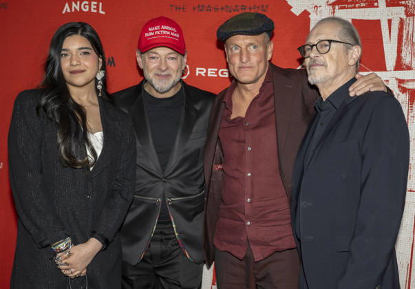 April 21, 2026, New York, New York, USA: IMAN VELLANI, ANDY SERKIS, WOODY HARRELSON and STEVE BUSCEMI attend the Animal Farm Premiere at Regal Theater in New York. 21 April 2026 New York USA  - ZUMAa265 20260421_zep_a265_081 Copyright: xEricxAcquayex