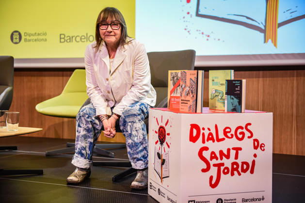 The writer Ali Smith gives a press conference in Barcelona for Sant Jordi The writer Ali Smith during a press conference, on April 22, 2026, in Barcelona, Catalunya Spain The writer will be tomorrow, Thursday April 23, the pregonera of the Sant Jordi festival in Barcelona 22 APRIL 2026 LITERATURE BOOK DAY Barcelona, Catalunya Barcelona, Catalunya Spain  Copyright: xAlbertoxParedesx 7460569