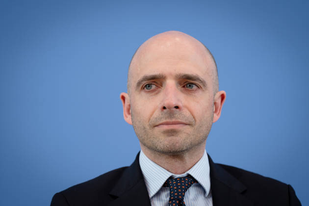 Bundesministerium für Wirtschaft und Energie, Benjamin Weigert, Abteilungsleiter Wirtschaft Benjamin Weigert, Abteilungsleiter Wirtschaft, BPK, Berlin, Vorstellung der Frühjahrsprojektion 2026 der Bundesregierung Berlin Berlin GER