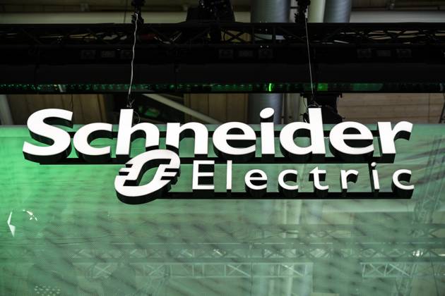 Logo von Schneider Electric, Hannover-Messe 2026, Messegelände, Hannover, Niedersachsen, Deutschland