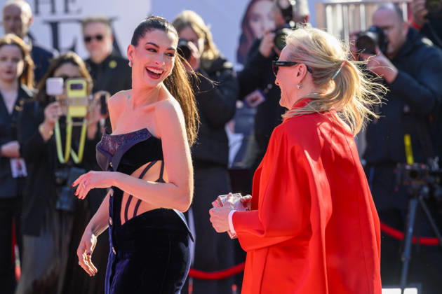 Celebrities attend the European Premiere of ˜The Devil Wears Prada 2™ at Leicester Square in London, England Featuring: Anna Hathaway, Meryl Streep Where: London, United Kingdom When: 22 Apr 2026 Credit: Cover Images **NOT AVAILABLE FOR HELLO MAGAZINE** EDITORIAL USE ONLY. NOT FOR USE BY NEWSPAPERS BASED IN THE UK. Copyright: xx coverimg55636851