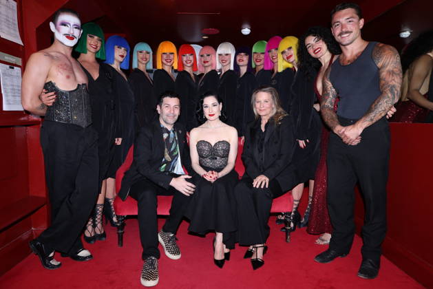 Exclusive - Dita Von Teese at Crazy Horse - Paris Exclusive - Alexis Mabille, Dita Von Teese and Andrée Deissenberg attend show at Crazy Horse , in Paris, France on April 22, 2026. Photo by Jerome Domine ABACAPRESS.COM Paris France  Copyright: xDominexJerome ABACAx
