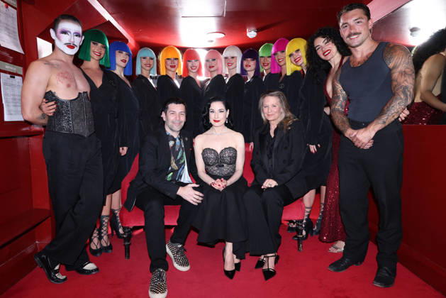 Exclusive - Dita Von Teese at Crazy Horse - Paris Exclusive - Alexis Mabille, Dita Von Teese and Andrée Deissenberg attend show at Crazy Horse , in Paris, France on April 22, 2026. Photo by Jerome Domine ABACAPRESS.COM Paris France  Copyright: xDominexJerome ABACAx