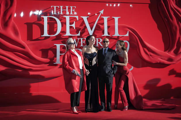 Meryl Streep, Anne Hathaway, Stanley Tucci und Emily Blunt bei der Europapremiere des Kinofilms The Devil Wears Prada 2 Der Teufel trägt Prada 2 im Cineworld Leicester Square & Vue West End. London, 22.04.2026