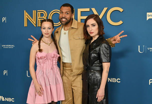 NBC Universal FYC Event Sofia Rosinsky, O-T Fagneble and Zoe Lister Jones arriving to the NBC Universal FYC Event at Avra Beverly Hills on April 22, 2026 in Beverly Hills, CA. Beverly Hills Avra Beverly Hills California USA Copyright: xLISAxOConnor AFF-USA.comx