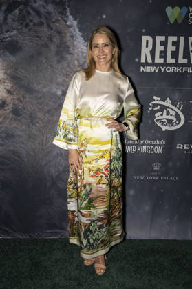 April 22, 2026, New York, New York, USA: SARA HAINES walks the green carpet on Earth Day to launch the REEL WILD New York Film Festival, hosted by The Wildlife Conservation Society at The Paley Center in New York. 22 April 2026 New York USA  - ZUMAa265 20260422_zep_a265_033 Copyright: xEricxAcquayex